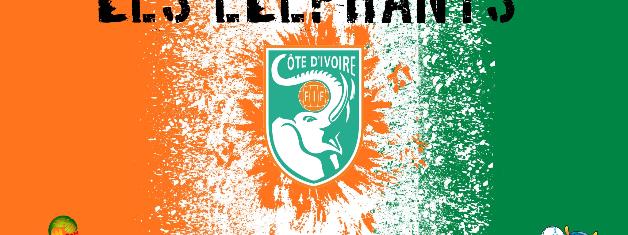 Les Elephants Ivory Coast Football Crest