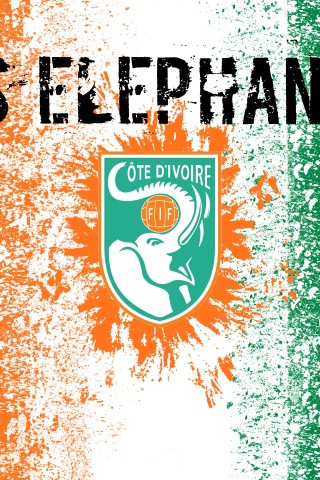 Les Elephants Ivory Coast Football Crest