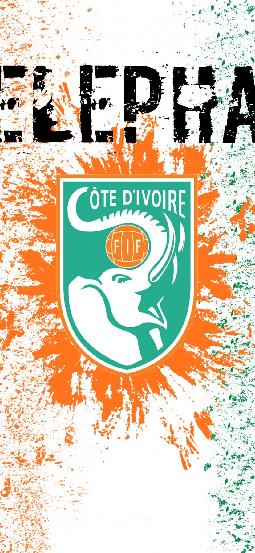 Les Elephants Ivory Coast Football Crest