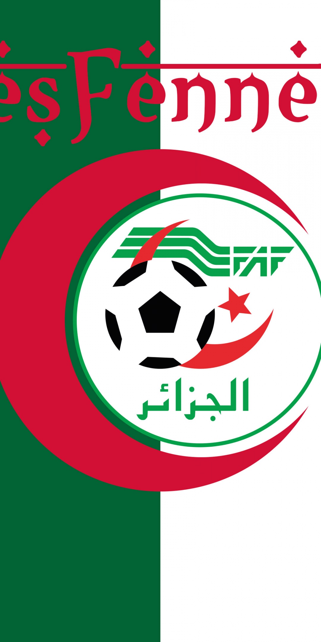 Les Fennecs Algeria Football Crest Logo