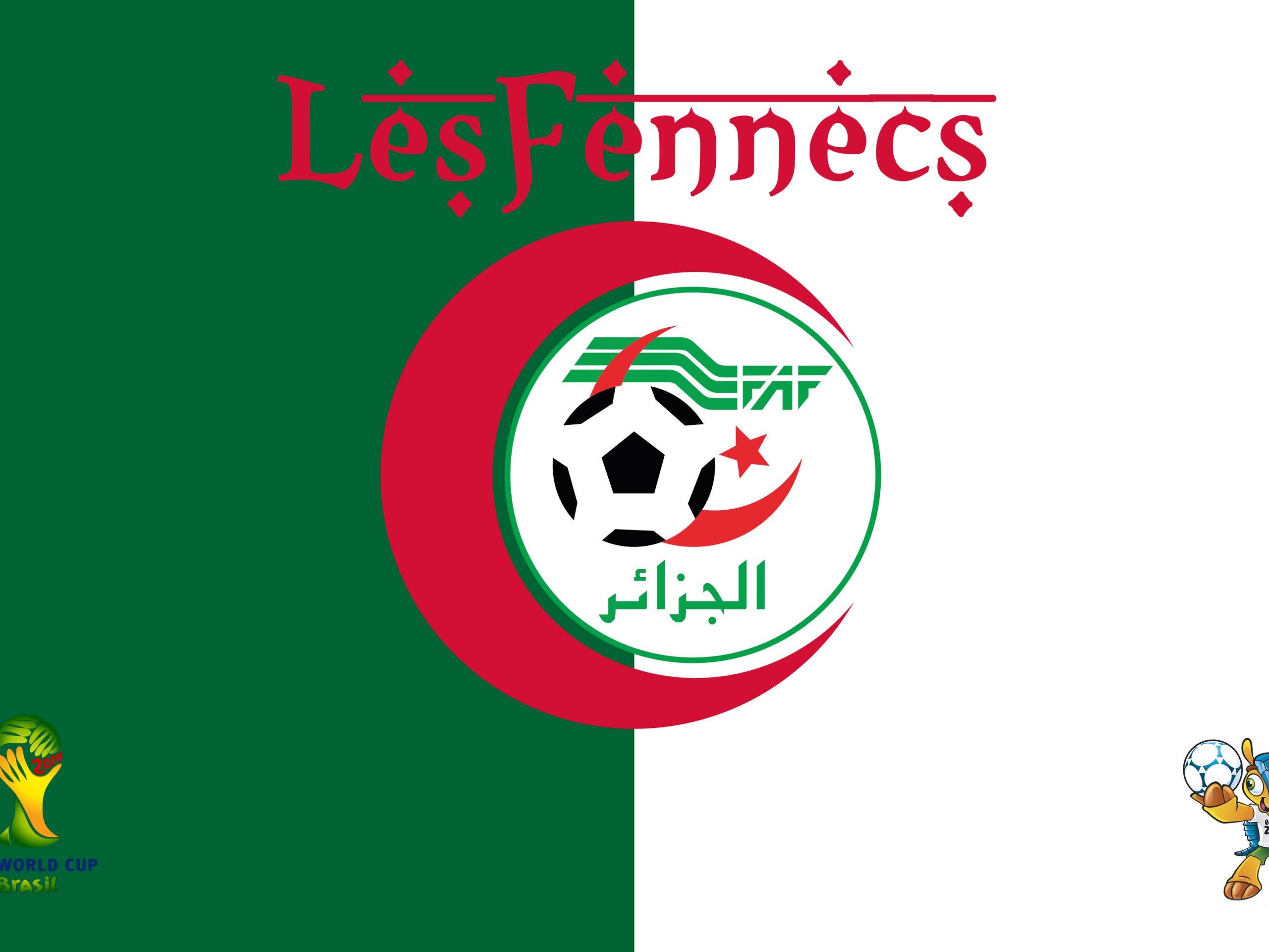 Les Fennecs Algeria Football Crest Logo