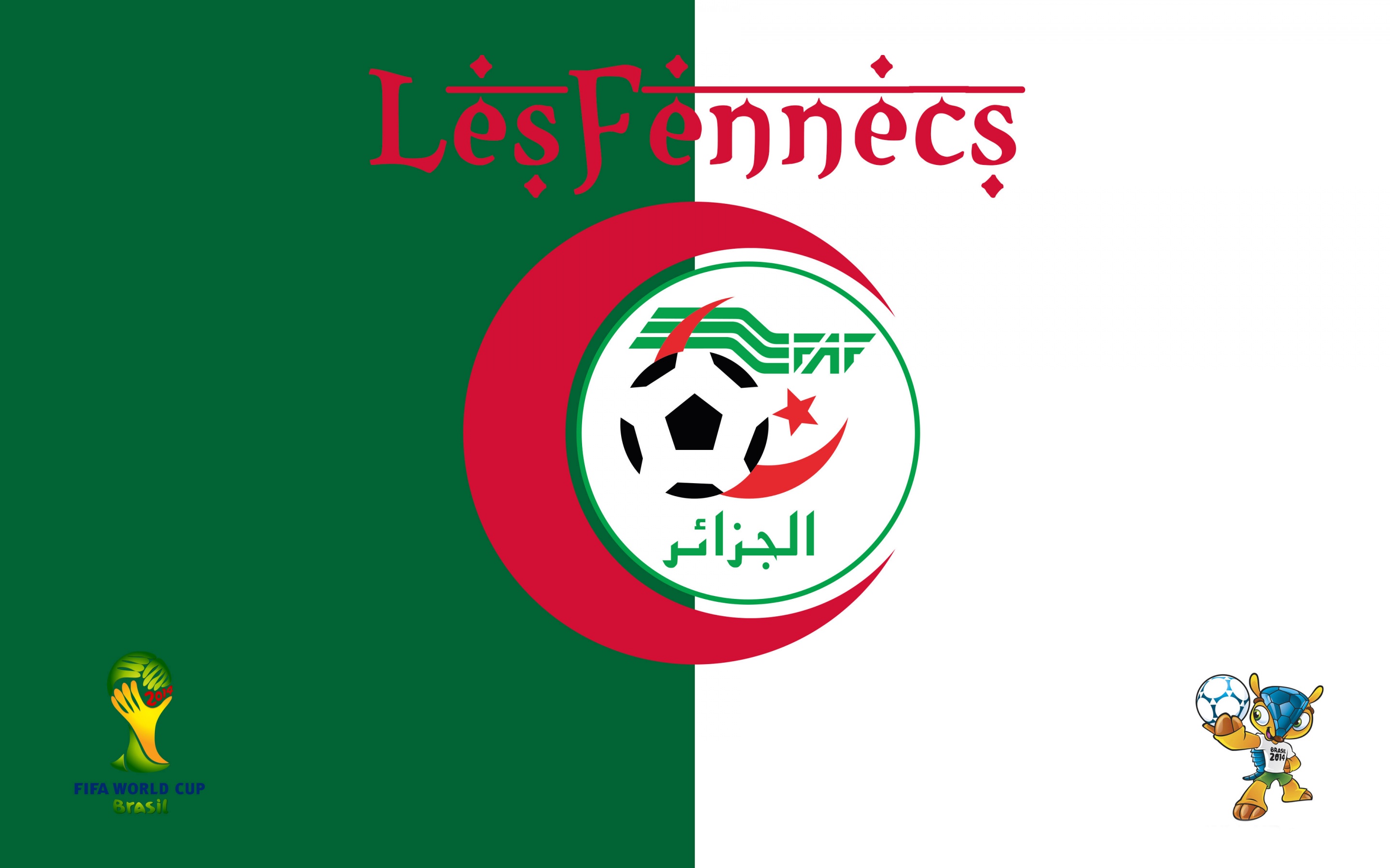 Les Fennecs Algeria Football Crest Logo