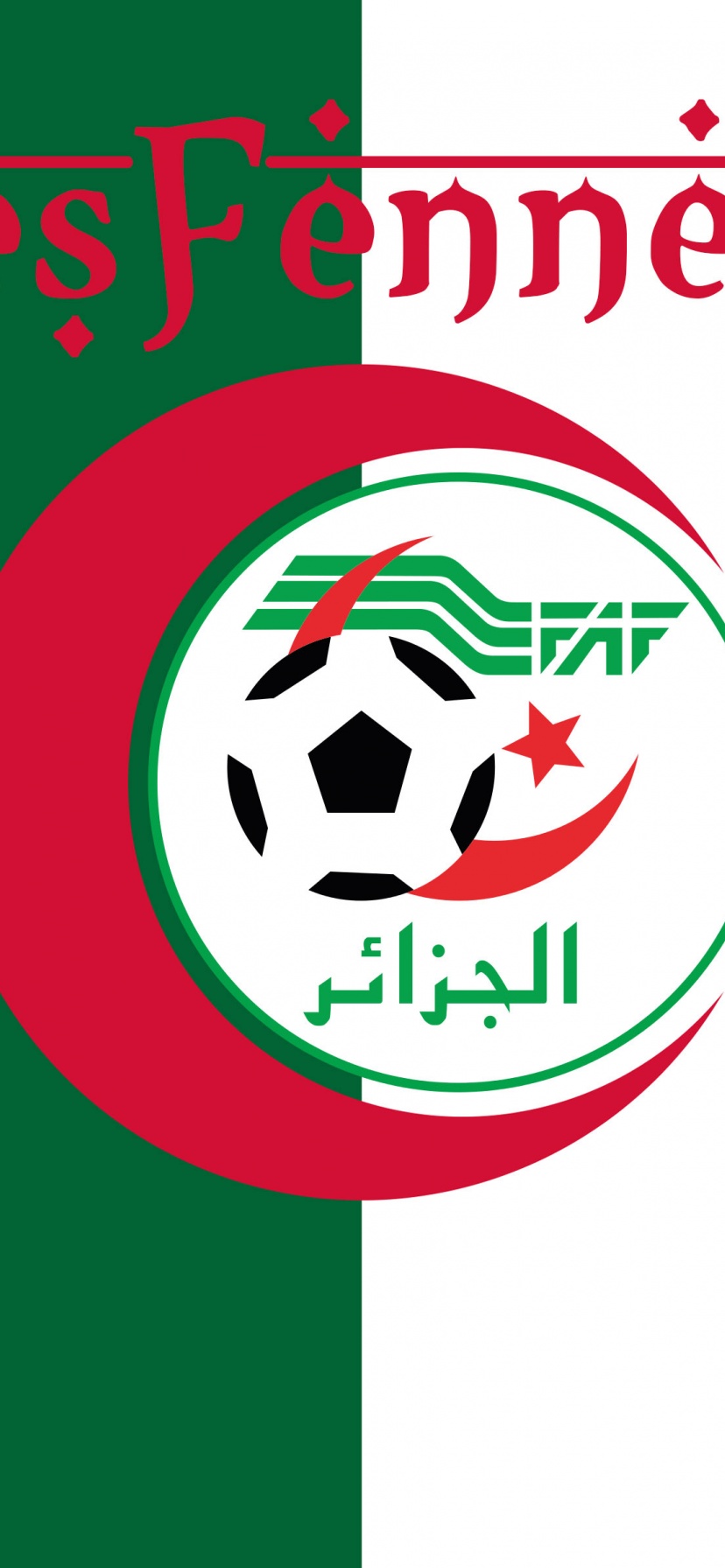 Les Fennecs Algeria Football Crest Logo