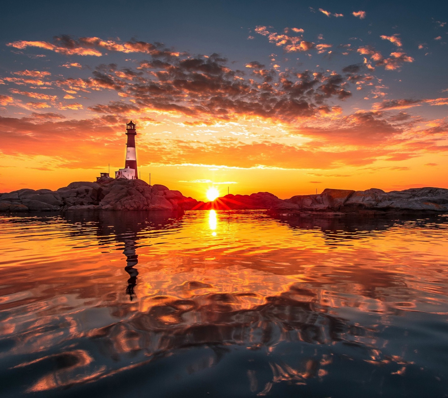 Lighthouse And Sunset