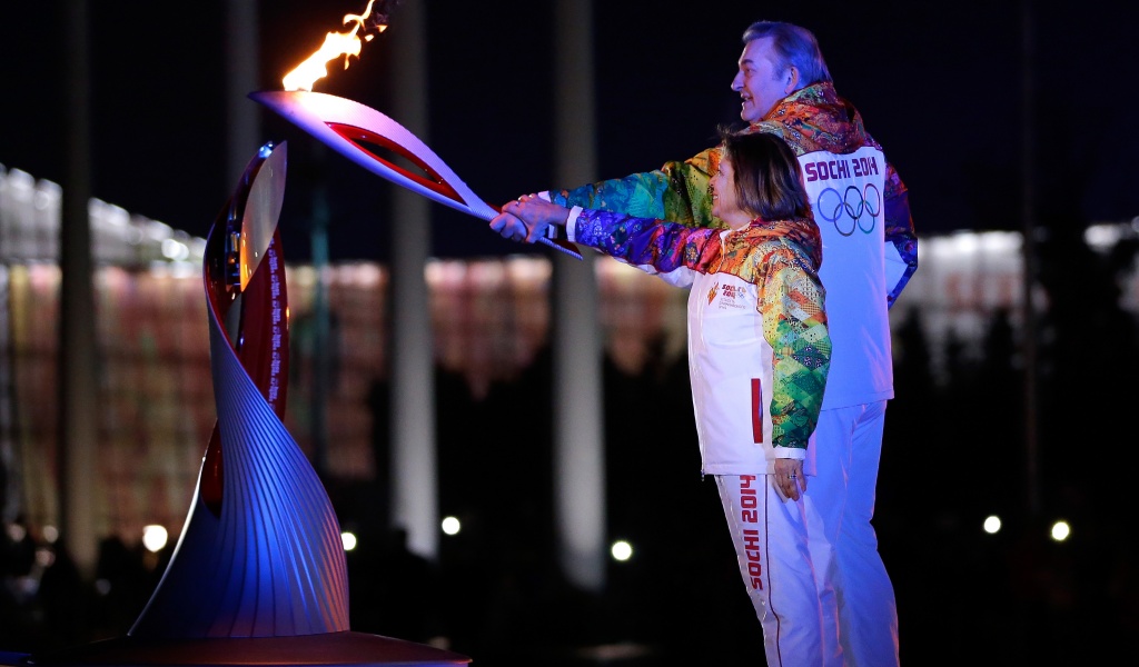 Lighting Of The Olympic Flame Sochi