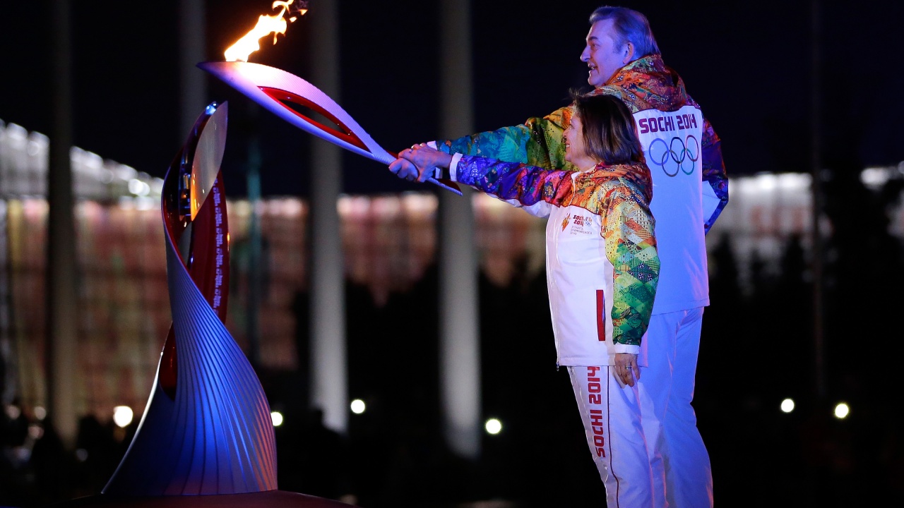 Lighting Of The Olympic Flame Sochi