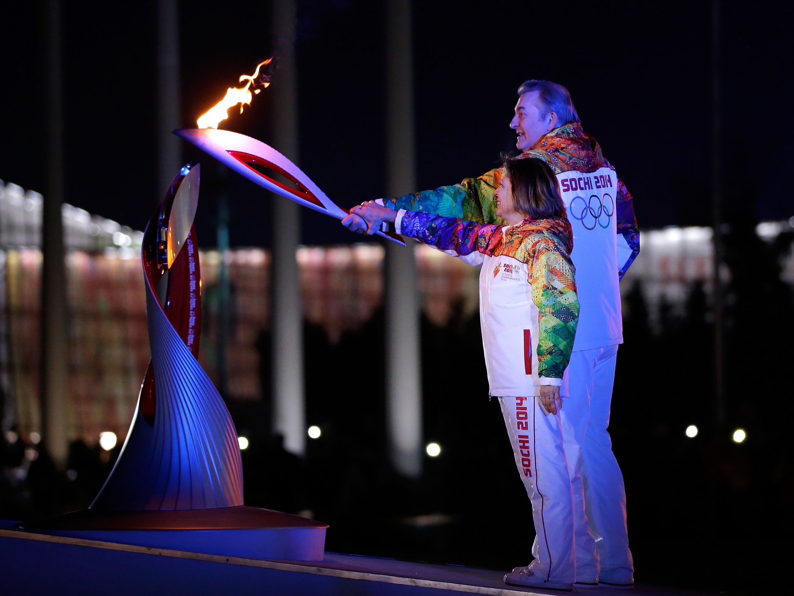 Lighting Of The Olympic Flame Sochi