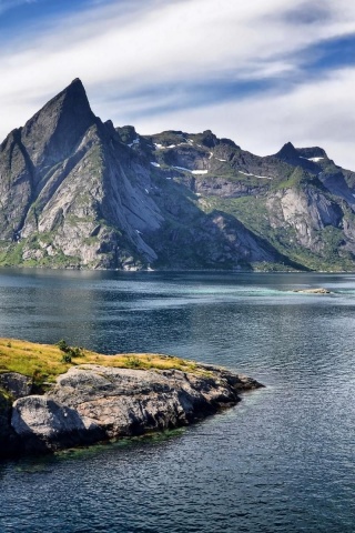 Lofoten Fishing Village Nordland County Norway Europe Mountains Geography Nature