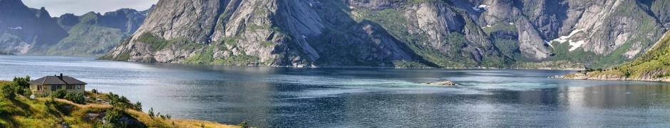 Lofoten Fishing Village Nordland County Norway Europe Mountains Geography Nature