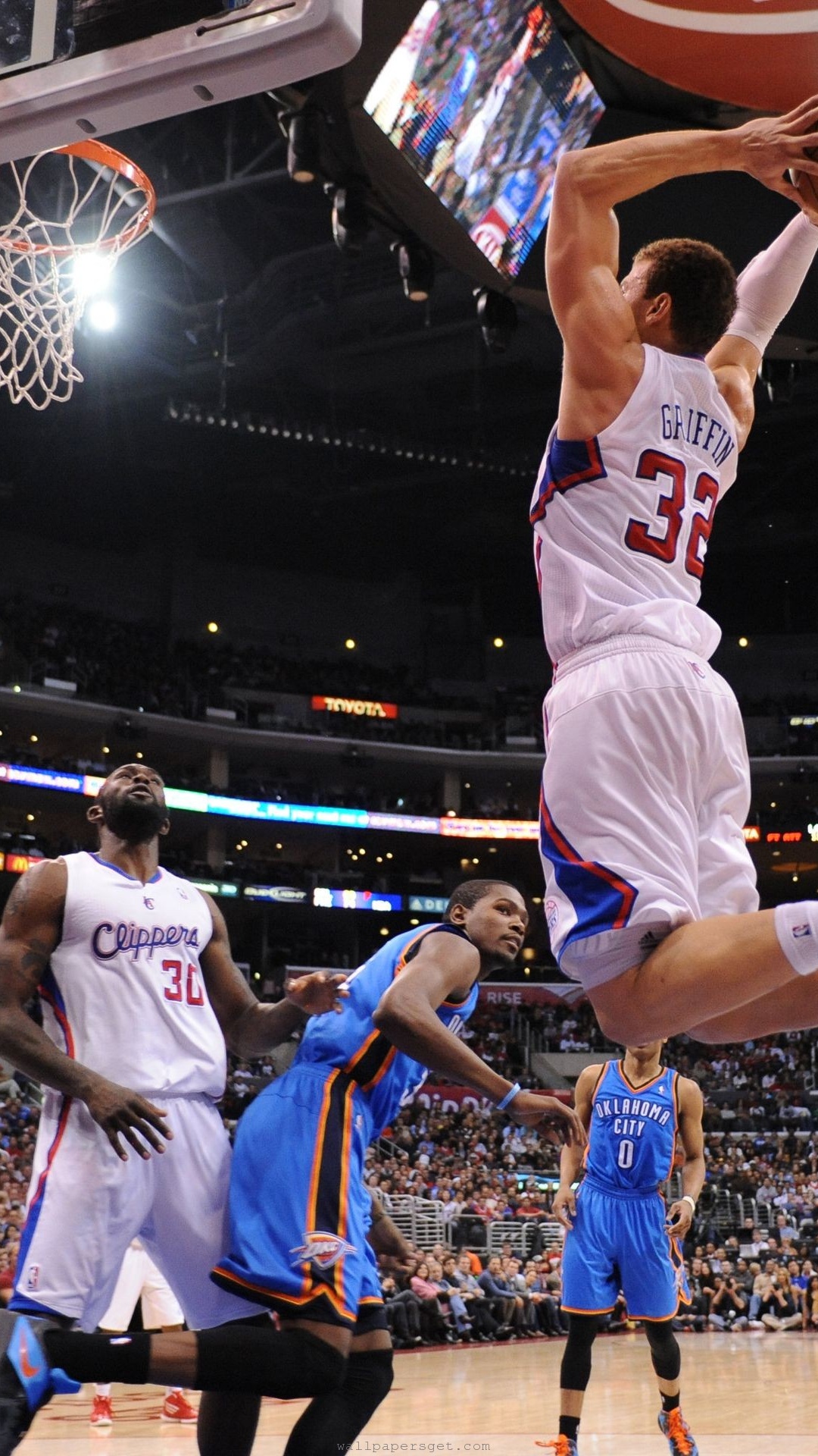 Los Angeles Clippers Nba American Professional Basketball Blake Griffin Dunk On Perkins