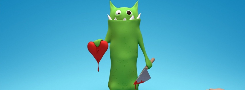 Love Monster Funny Hearts