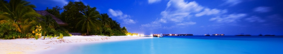 Maldives Night Island Beach Ocean Holiday Landscape