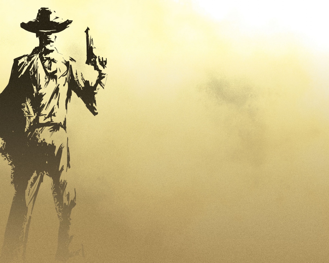Man Cowboy Guns Wallpaper