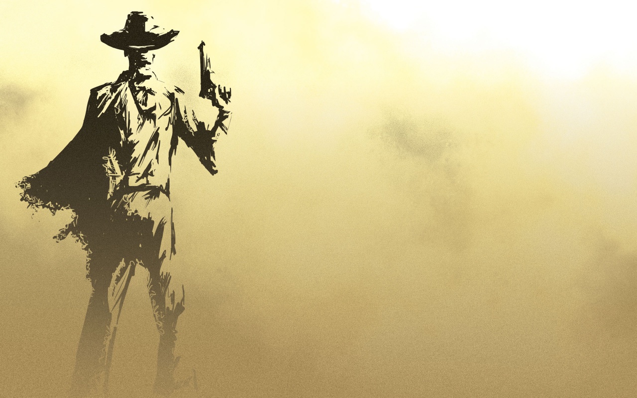 Man Cowboy Guns Wallpaper