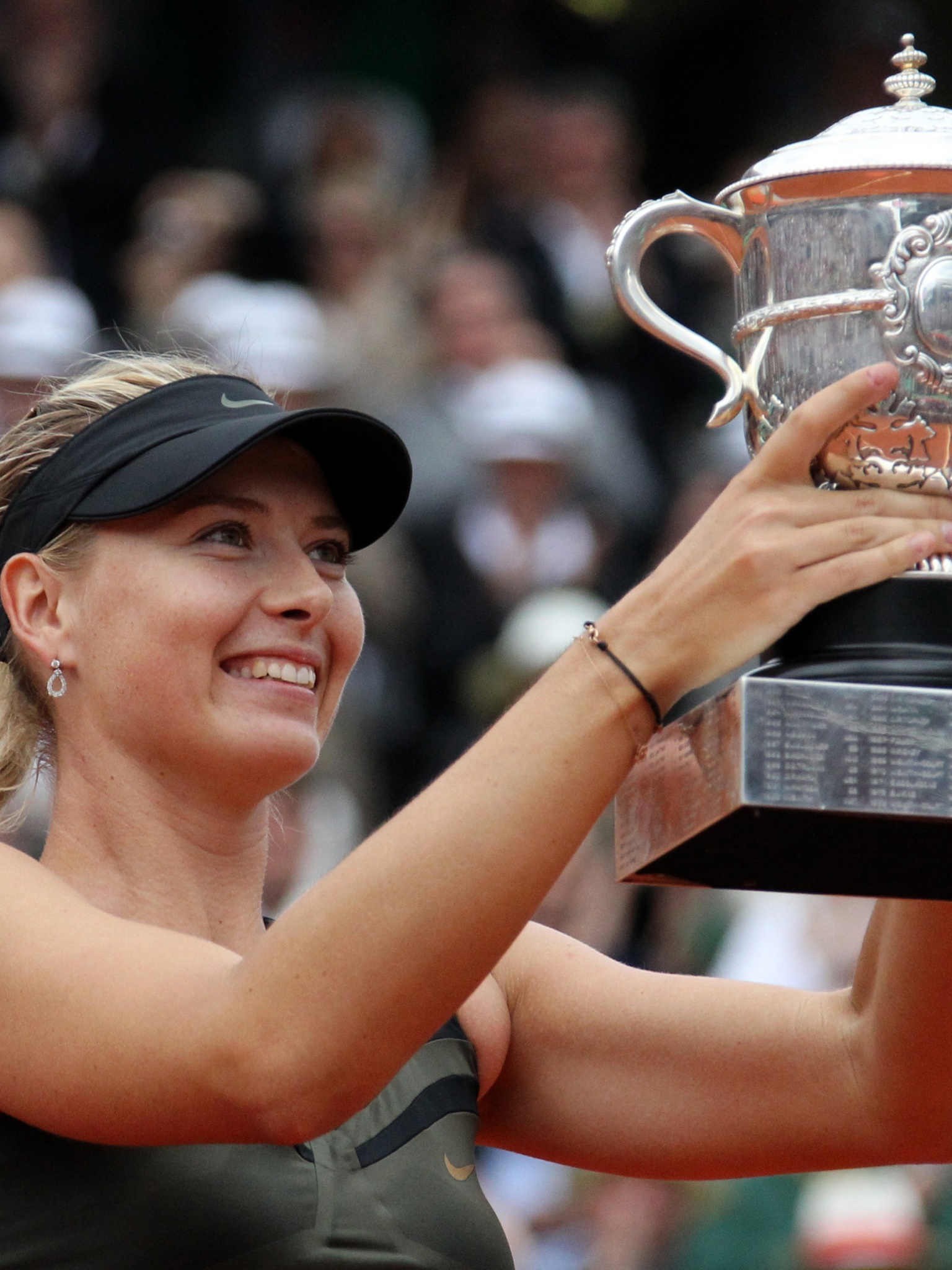 Maria Sharapova With The Trophy