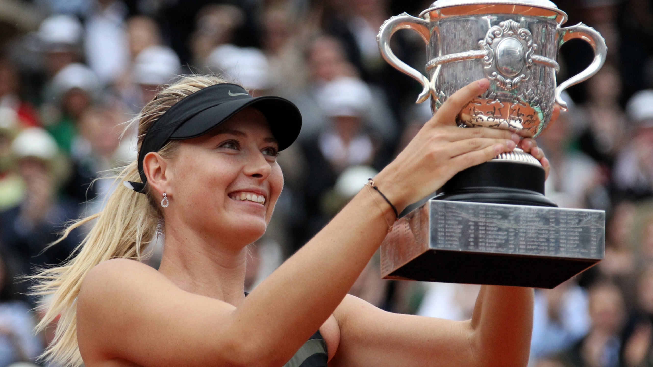 Maria Sharapova With The Trophy