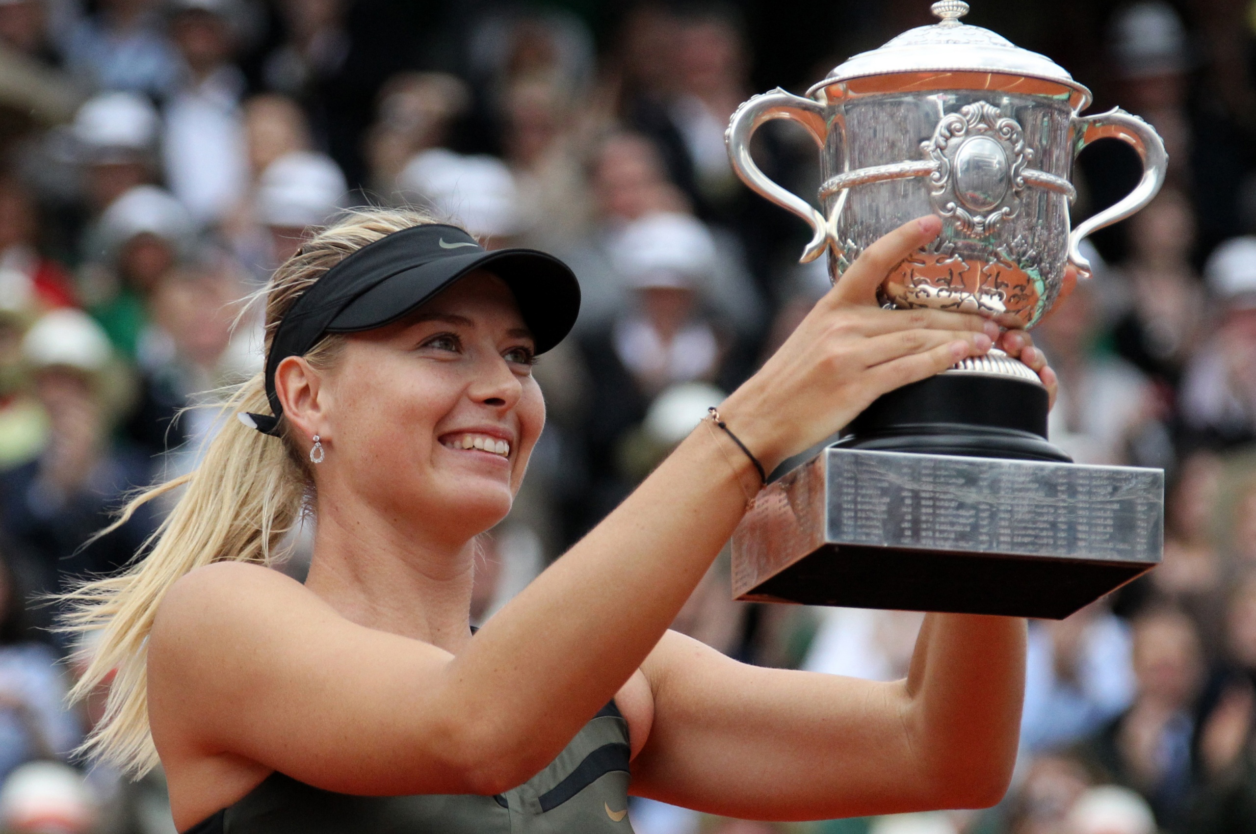 Maria Sharapova With The Trophy