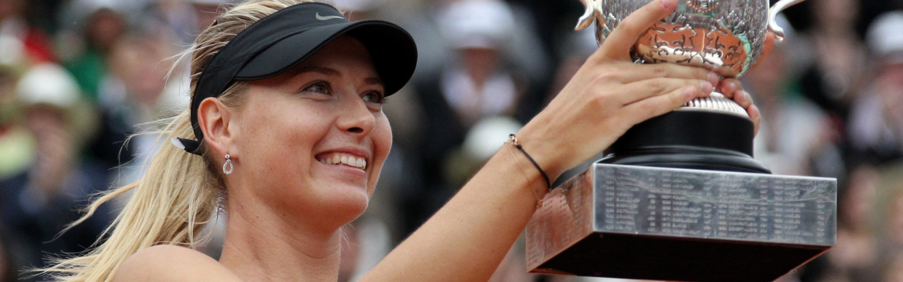 Maria Sharapova With The Trophy