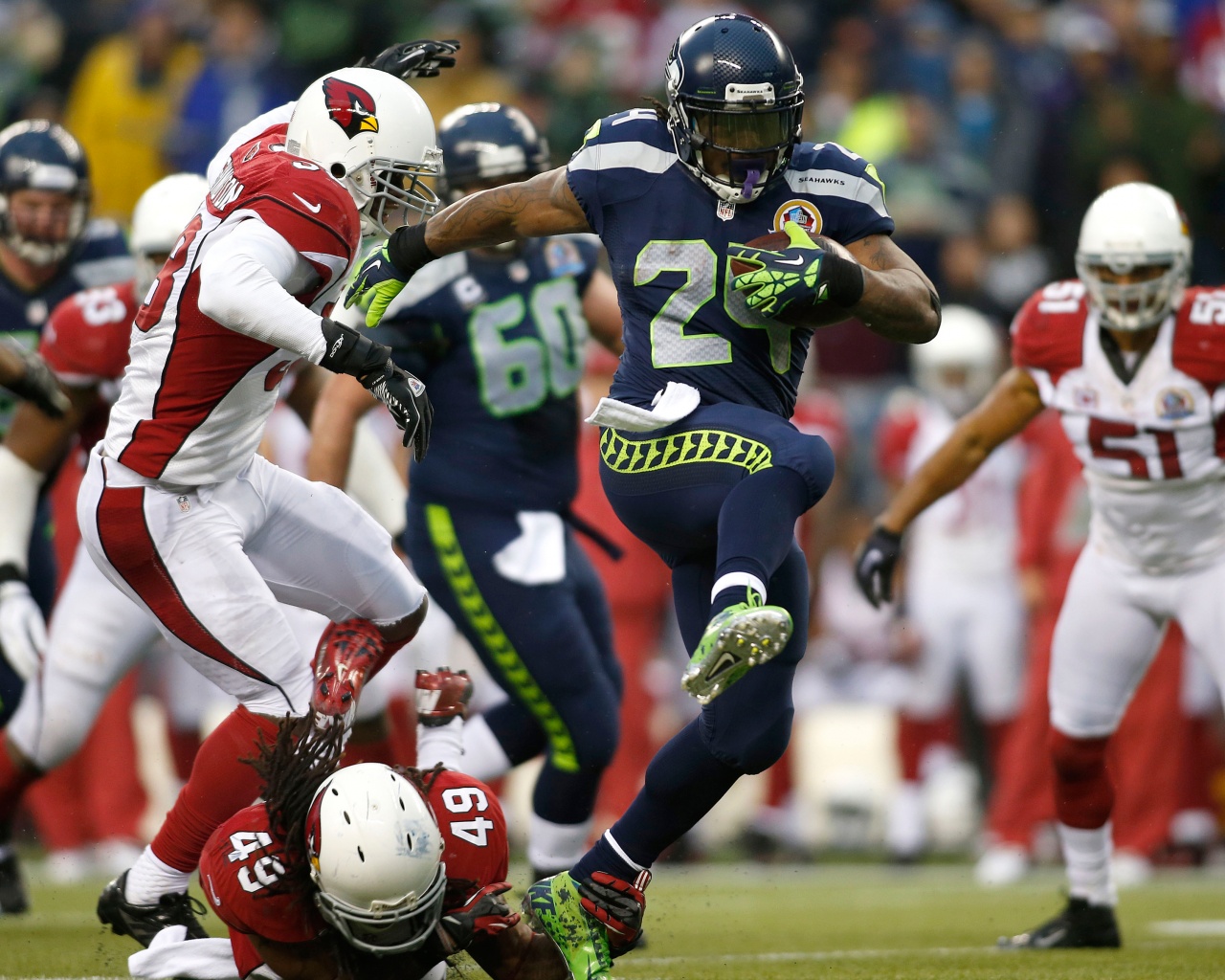 Marshawn Lynch Runs For A Touchdown