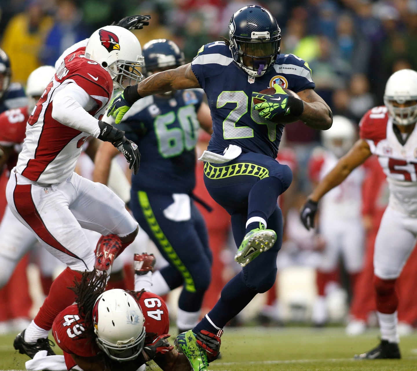 Marshawn Lynch Runs For A Touchdown