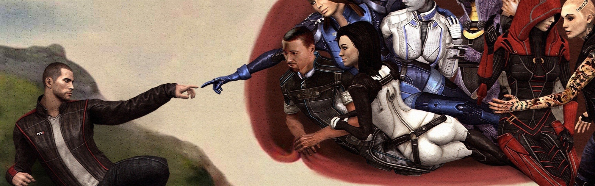 Mass Effect 3 Commander Shepard The Creation Of Adam