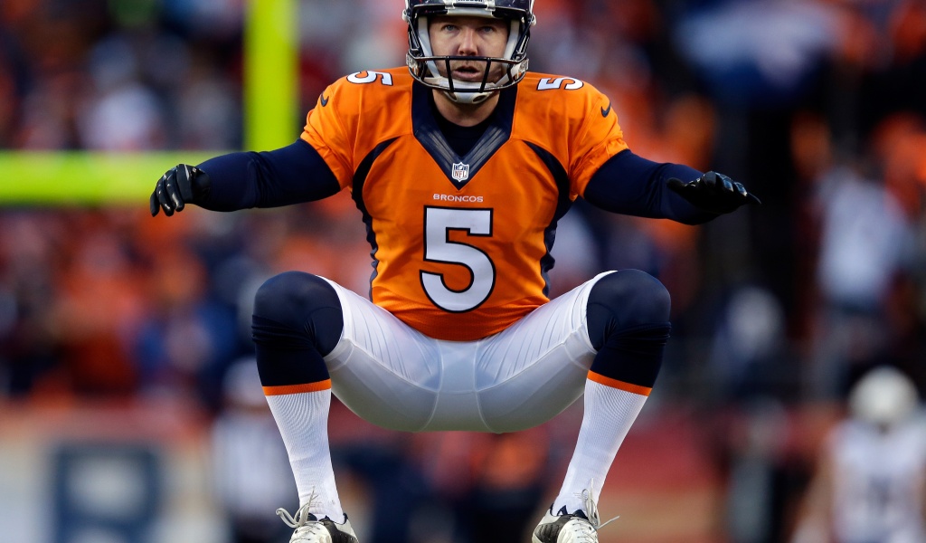 Matt Prater Of The Broncos Warms Up