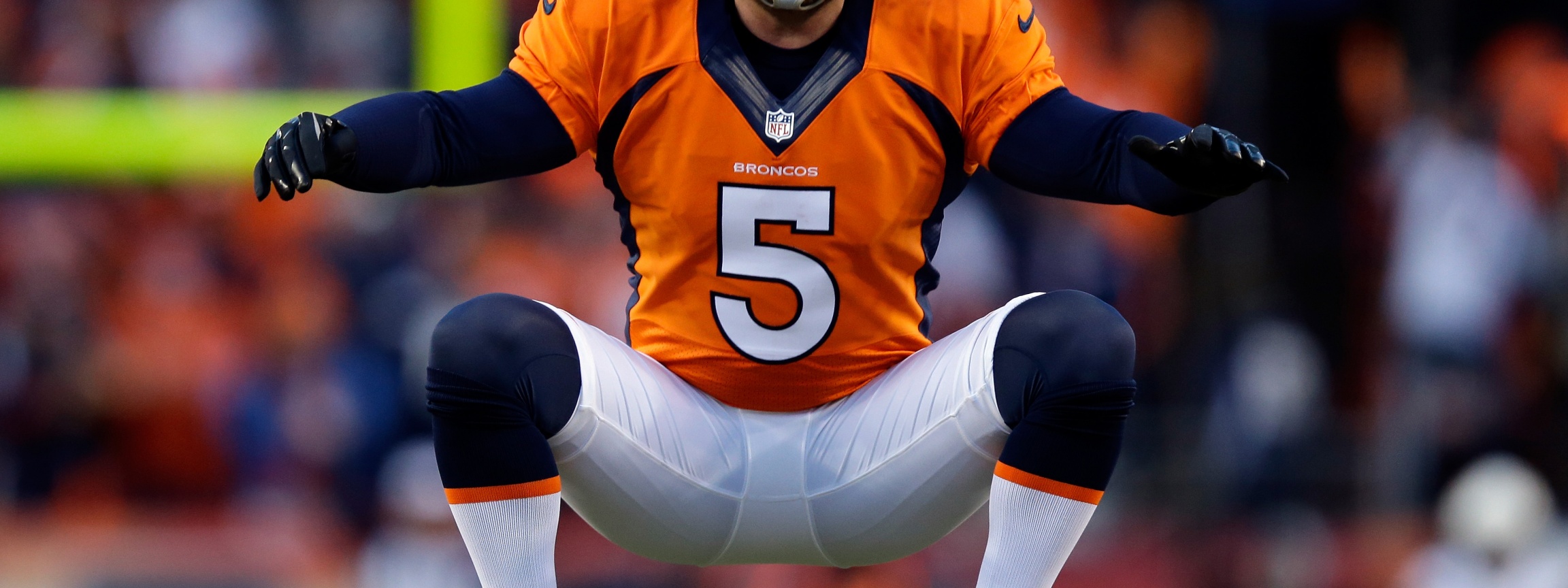 Matt Prater Of The Broncos Warms Up