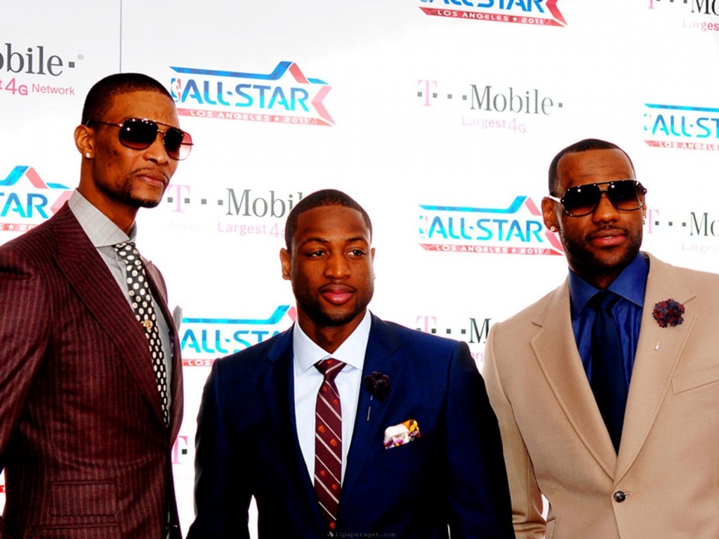 Miami Heat Nba American Basketball Big Three Lebron Wade Bosh