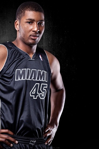 Miami Heat Nba American Basketball Black Uniforms Dexter Pittman