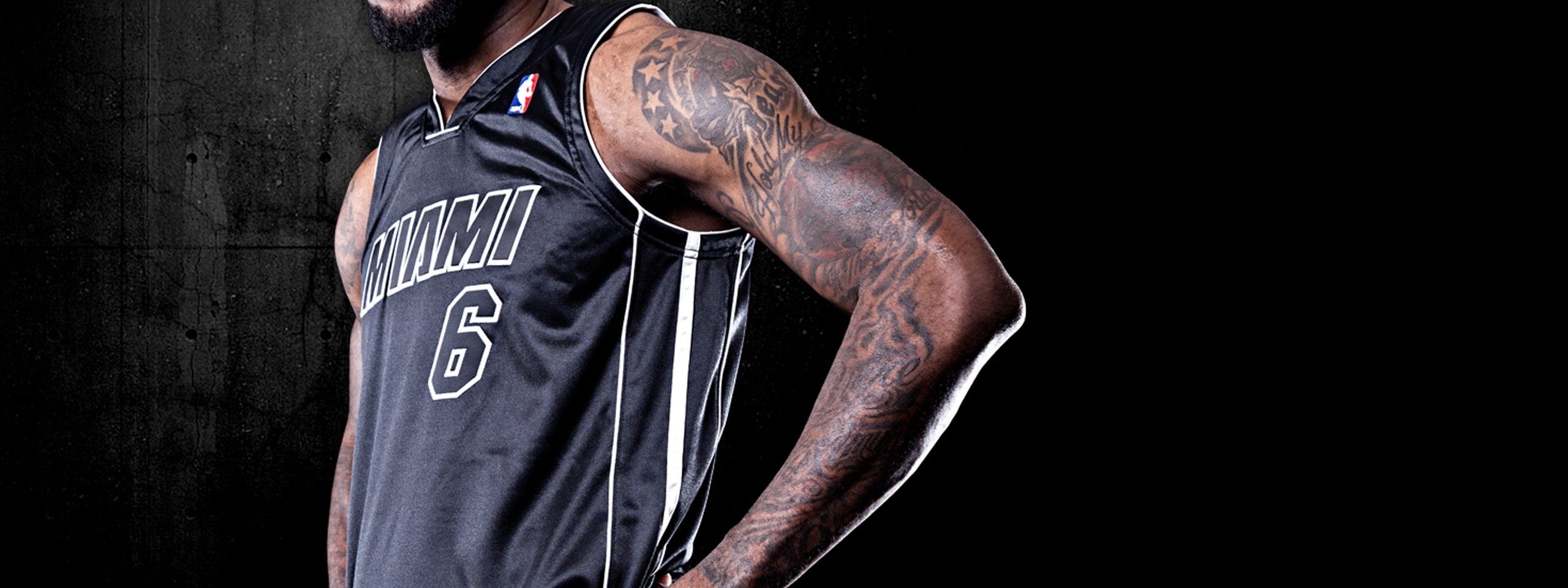 Miami Heat Nba American Basketball Black Uniforms Lebron James