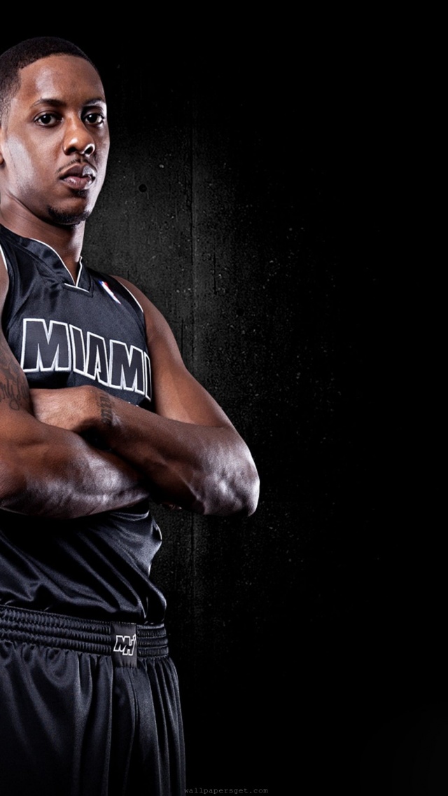 Miami Heat Nba American Basketball Black Uniforms Mario Chalmers