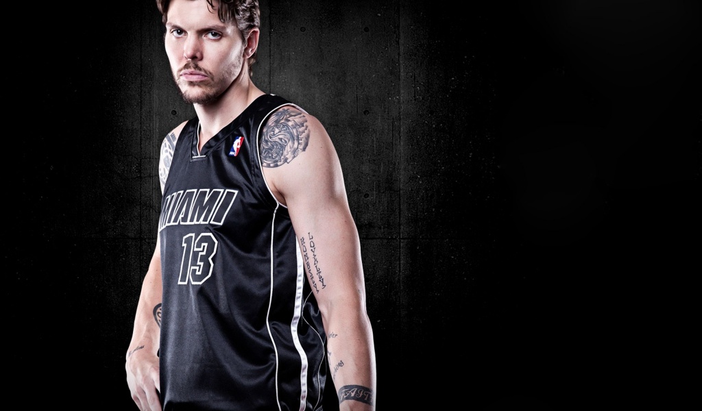 Miami Heat Nba American Basketball Black Uniforms Mike Miller