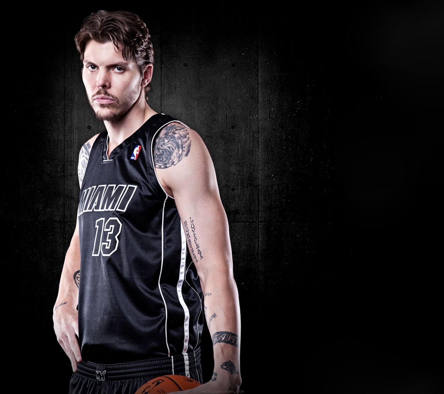 Miami Heat Nba American Basketball Black Uniforms Mike Miller