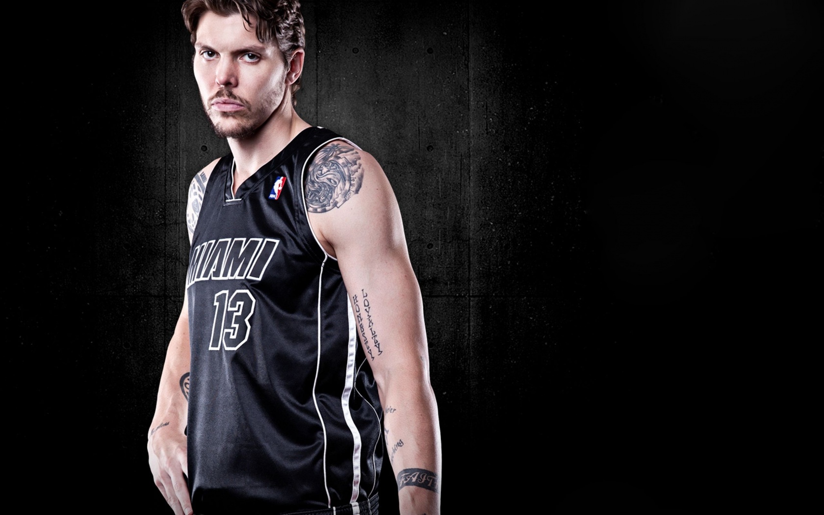 Miami Heat Nba American Basketball Black Uniforms Mike Miller