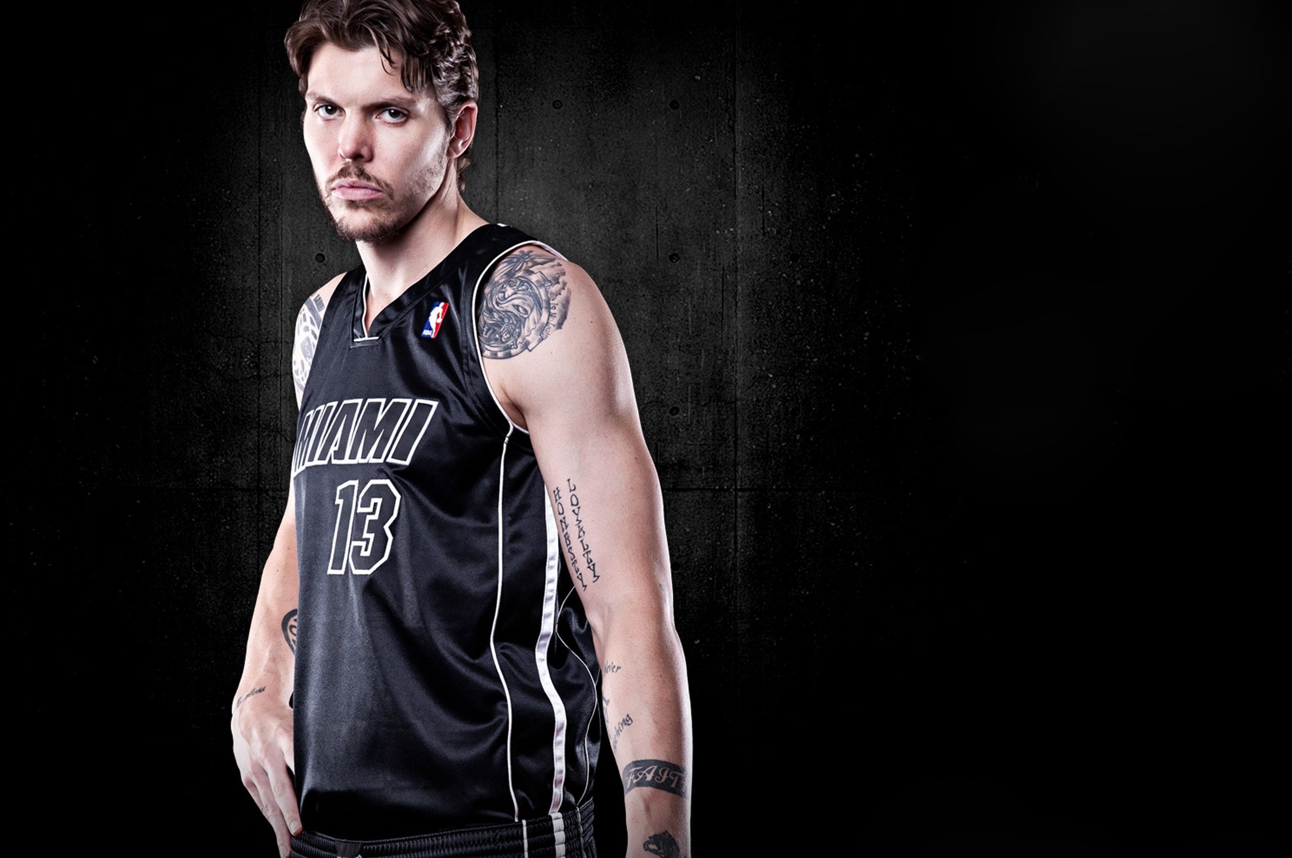 Miami Heat Nba American Basketball Black Uniforms Mike Miller