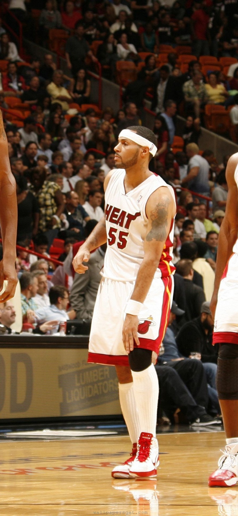 Miami Heat Nba American Basketball Lebron James James Jones Eddie House Dwyane Wade And Chris Bosh