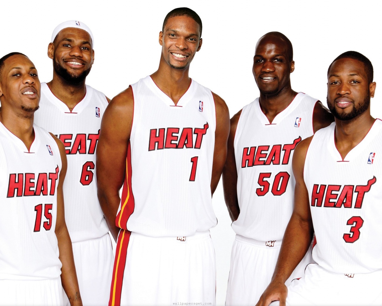 Miami Heat Nba American Basketball Lebron Wade Bosh Chalmers Anthony