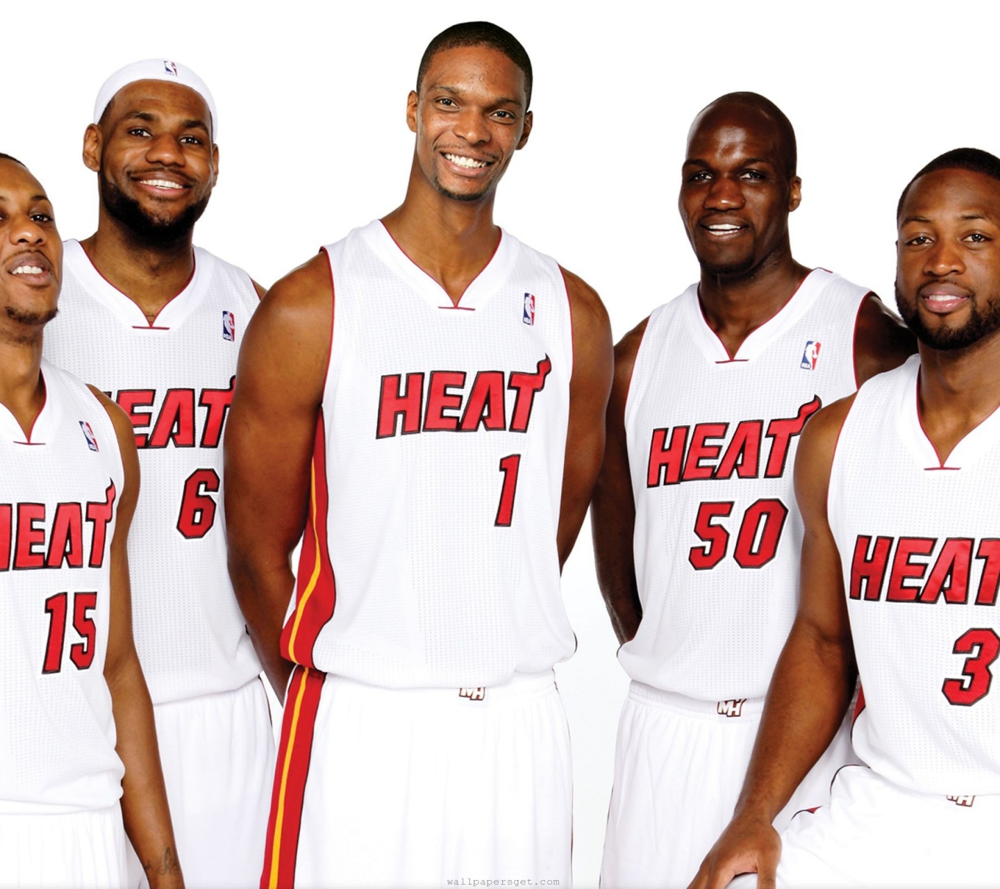 Miami Heat Nba American Basketball Lebron Wade Bosh Chalmers Anthony