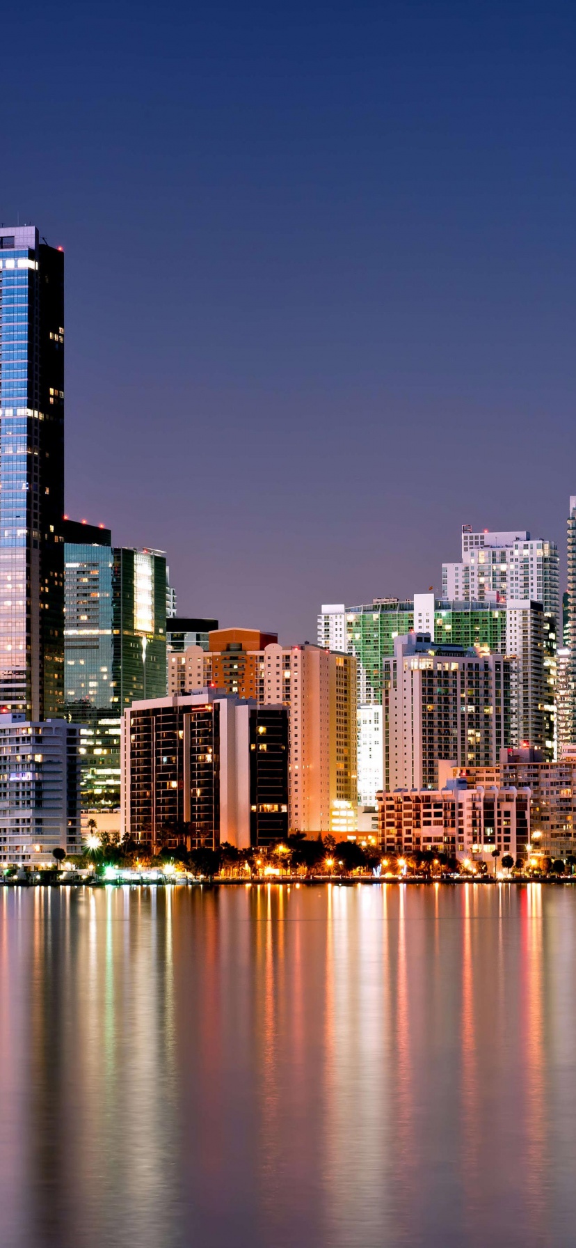 Miami Skyline In Night