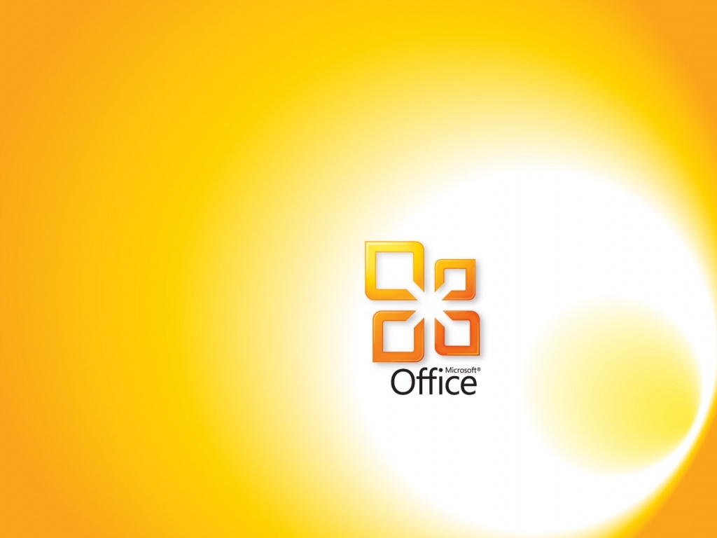 Microsoft Office Yellow Computer Wallpaper