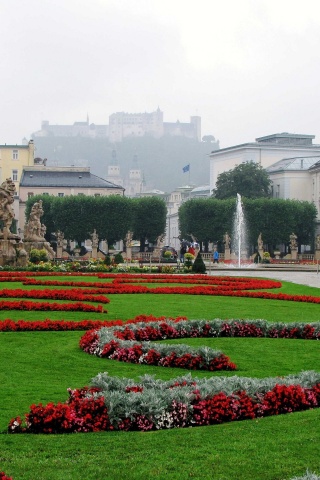 Mirabellgarden Under Rain Salzburg Austria