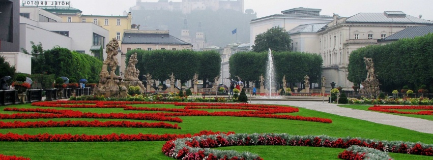 Mirabellgarden Under Rain Salzburg Austria