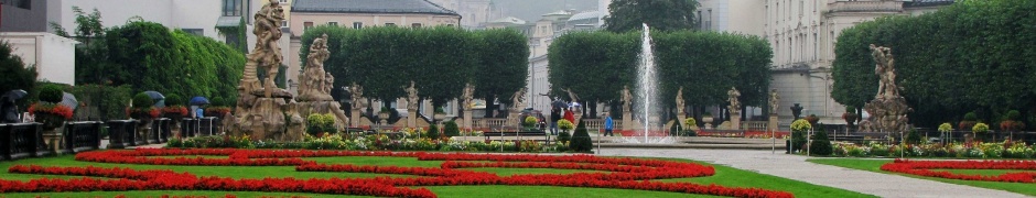 Mirabellgarden Under Rain Salzburg Austria