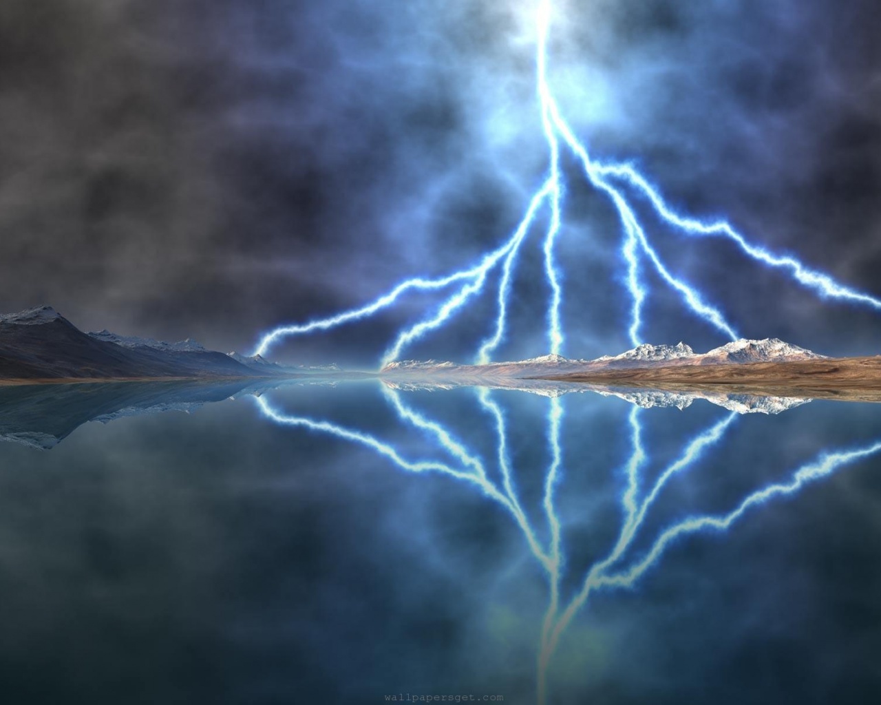 Moon Storm Lightening Desktop Back Nature Landscapes