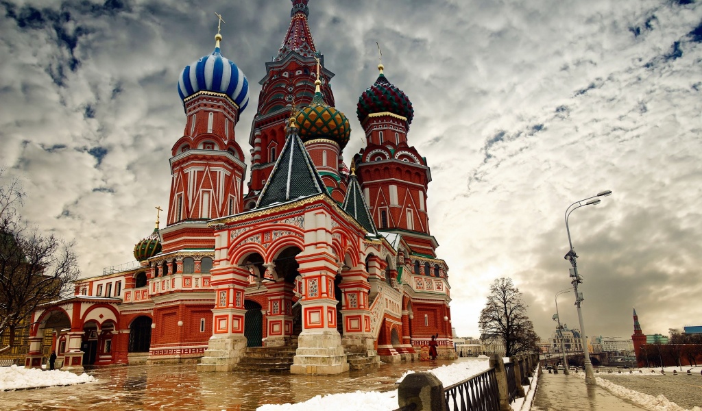 Moscow Cloud St Basils Cathedral City Landscape