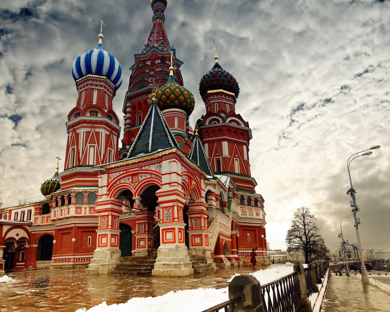 Moscow Cloud St Basils Cathedral City Landscape