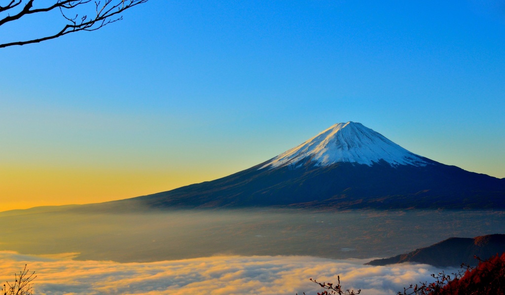 Mount Fuji At Sunset