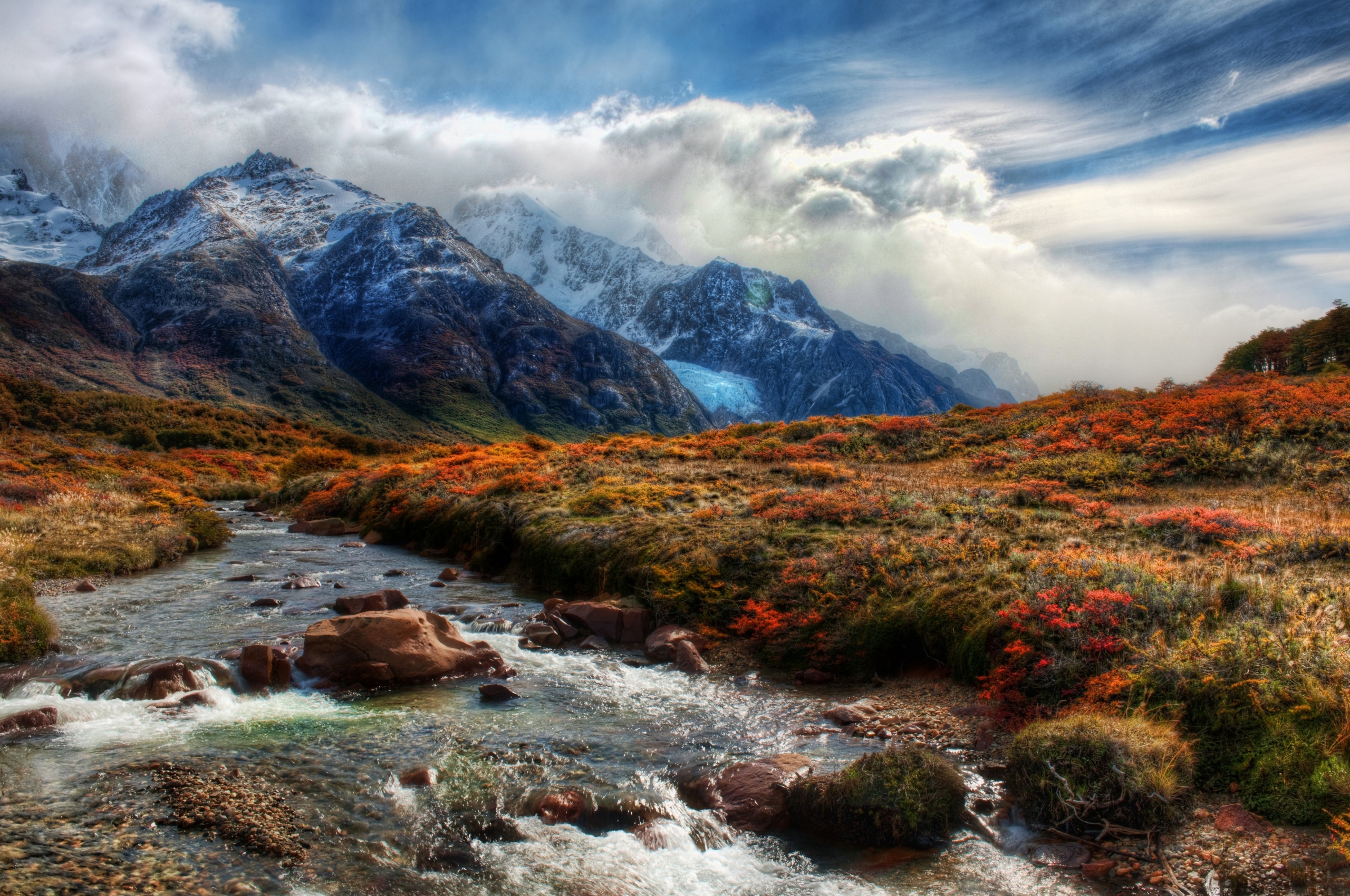 Mountain Peaks In Clouds