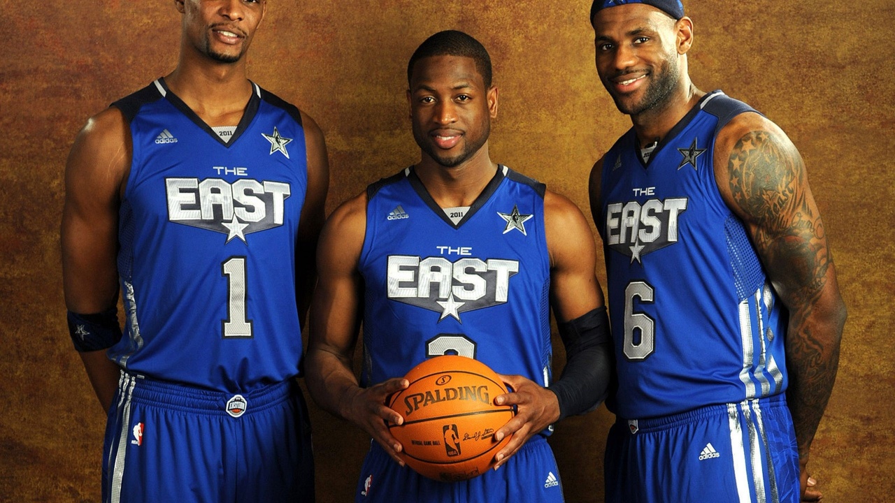 Nba American Basketball All Star Weekend Lebron Wade Bosh East Athlete