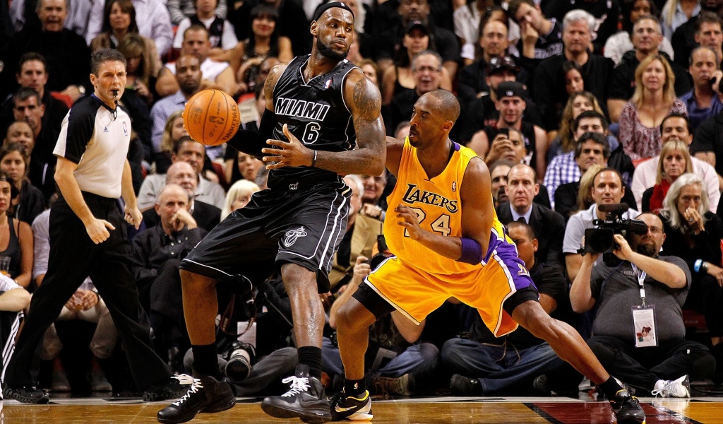 Nba American Basketball Kobe Bryant La Lakers Lebron James Miami Heat